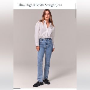 Abercrombie Ultra High Rise 90s Straight Jean